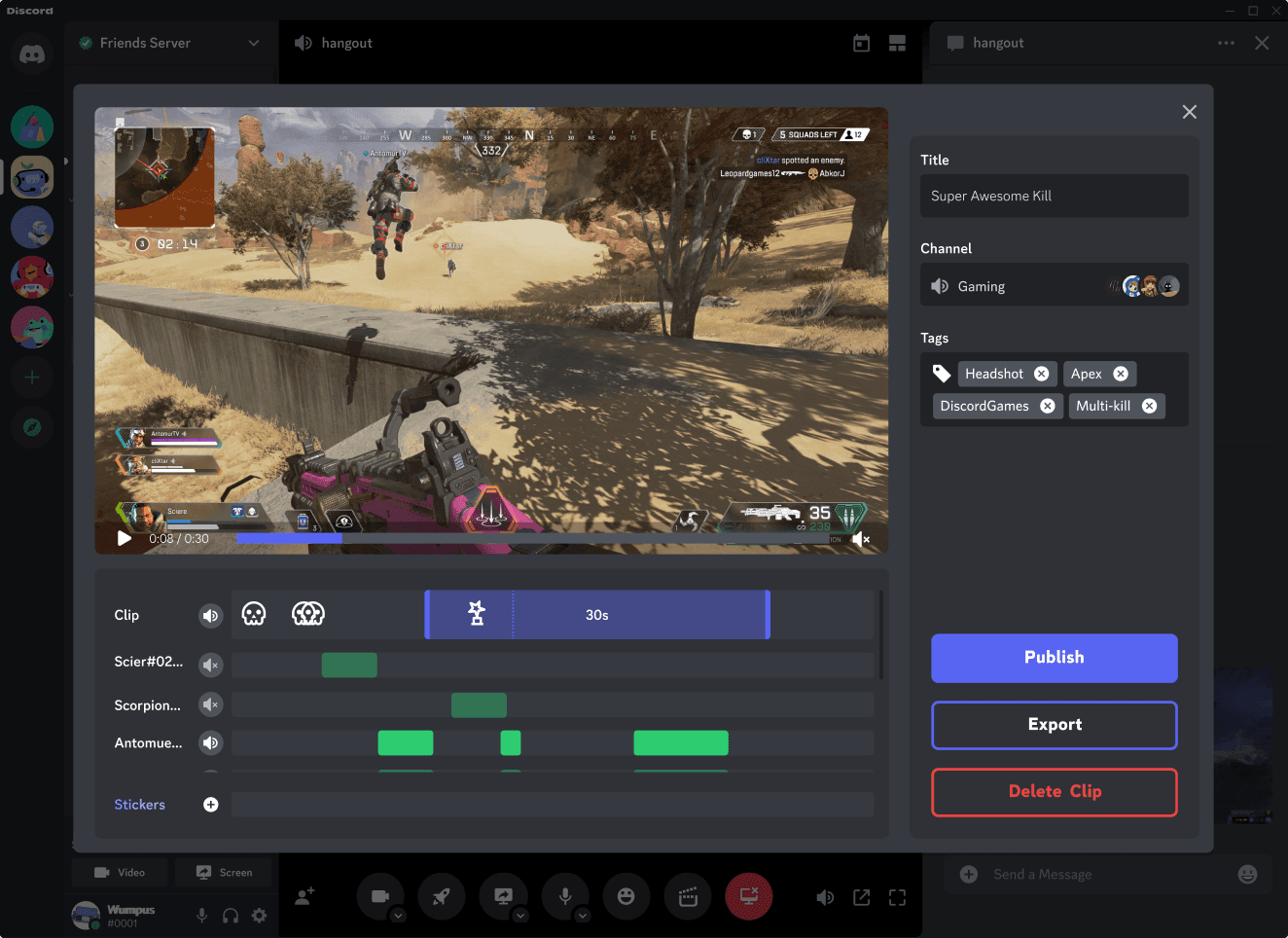 Final shipped-adjacent designs for Discord clipping