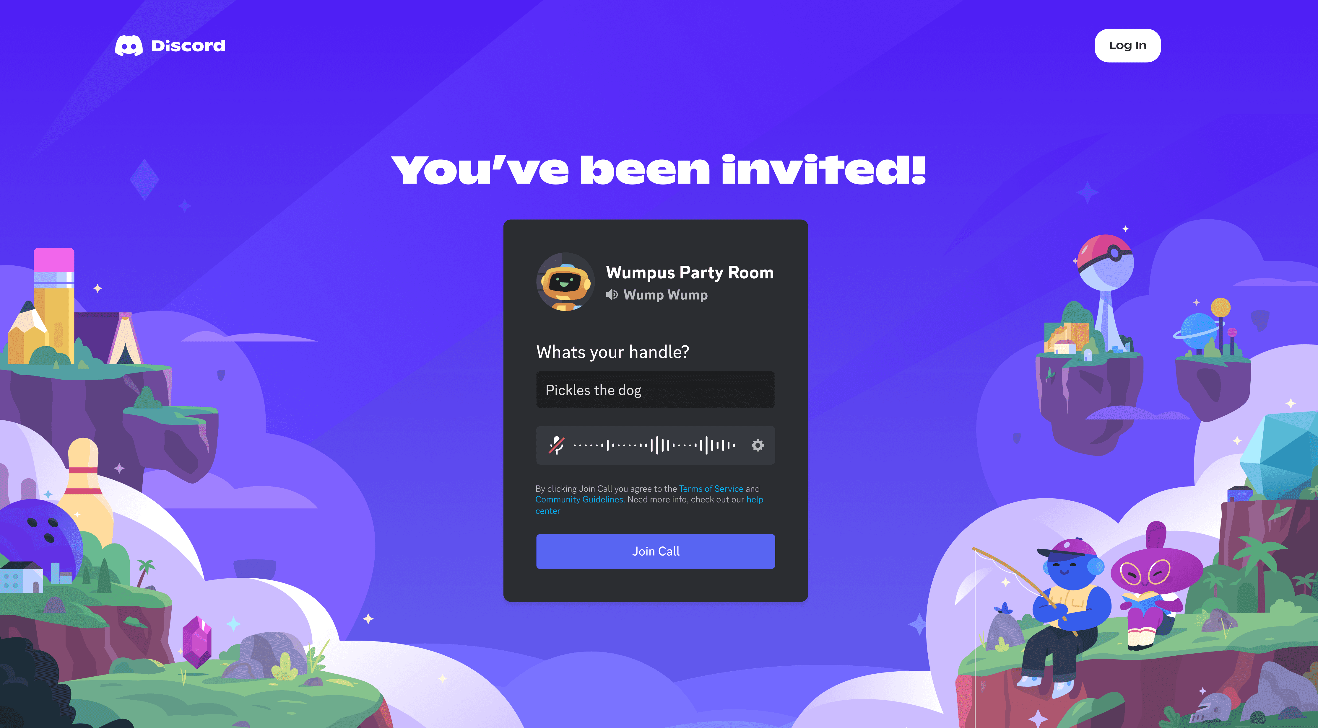 Guest invite flow emphasizing fast join and a lightweight voice check